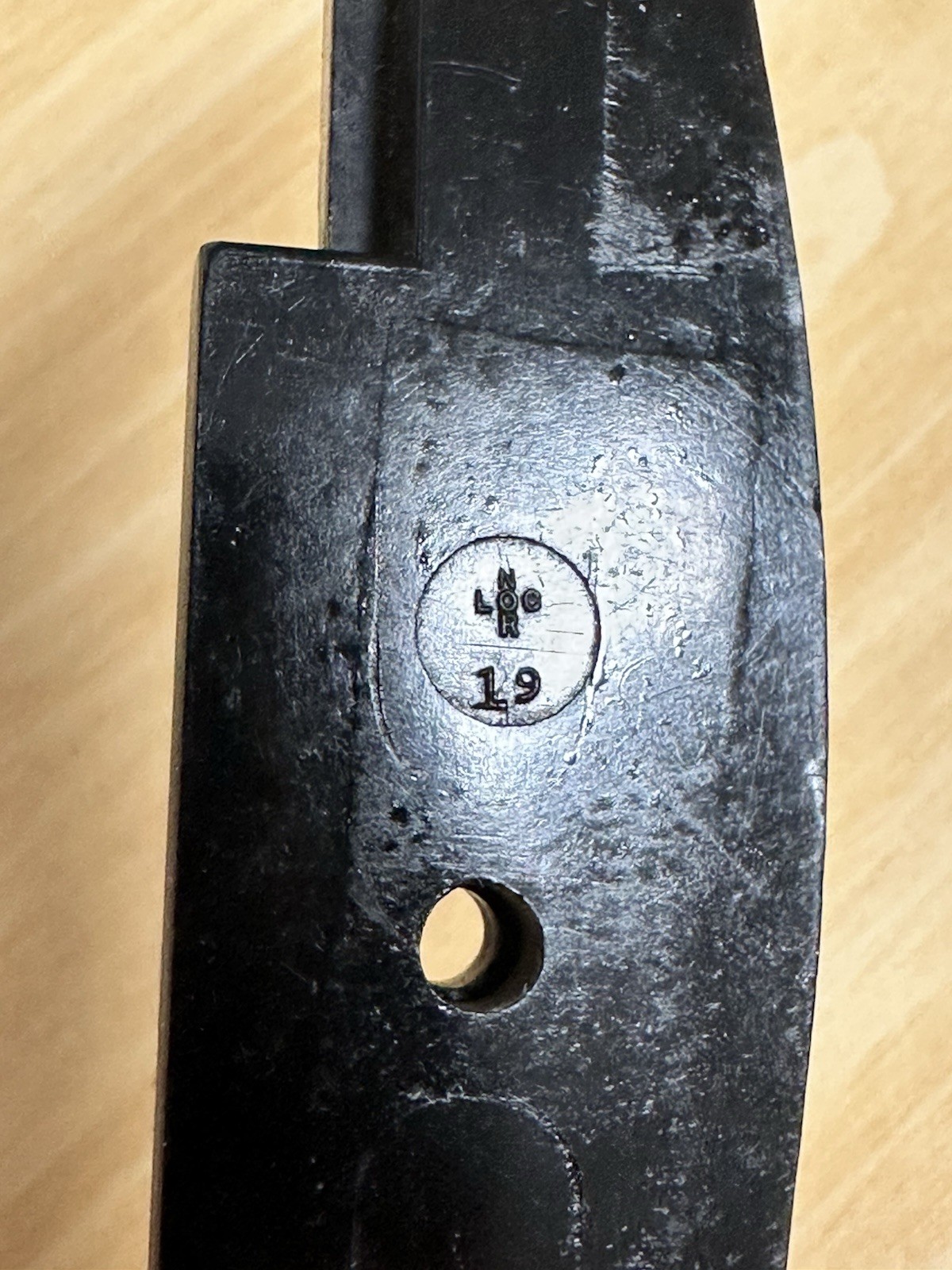 WWI US M1905-E1 10” Bayonet RIA 1910 Rock Island Armory Marked USS Nevada BB 36