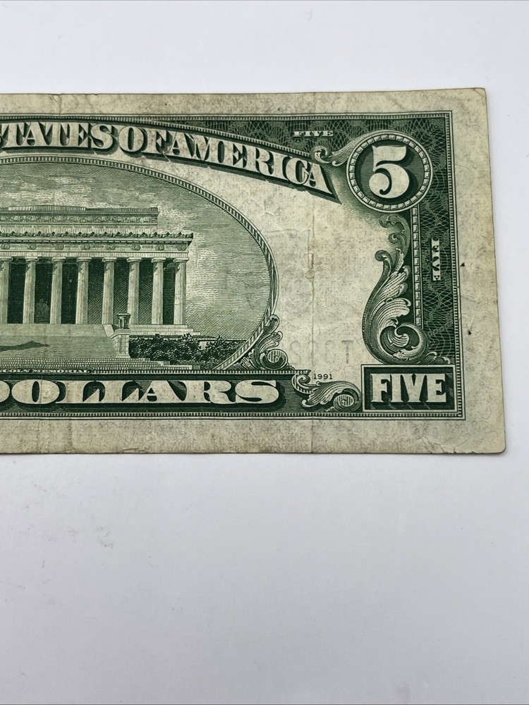 1934 D $5 Silver Certificate Bill