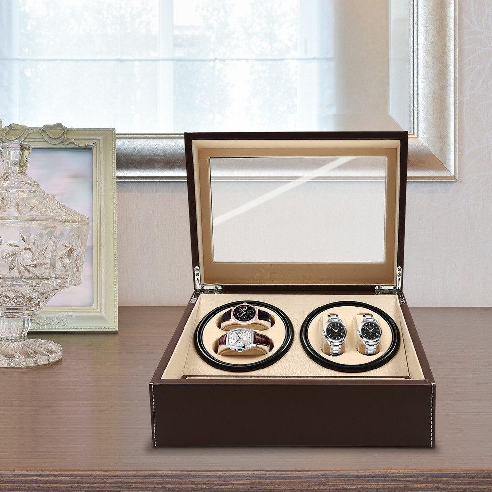 Luxury Storage Case Self-winding 4+6 Automatic Watch Winder Watch Display Box