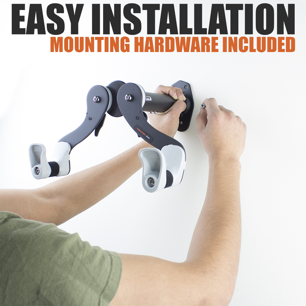 Ibera Bike Wall Mount Hanger Bicycle Wall Hook Holder Storage Rack Adjustable