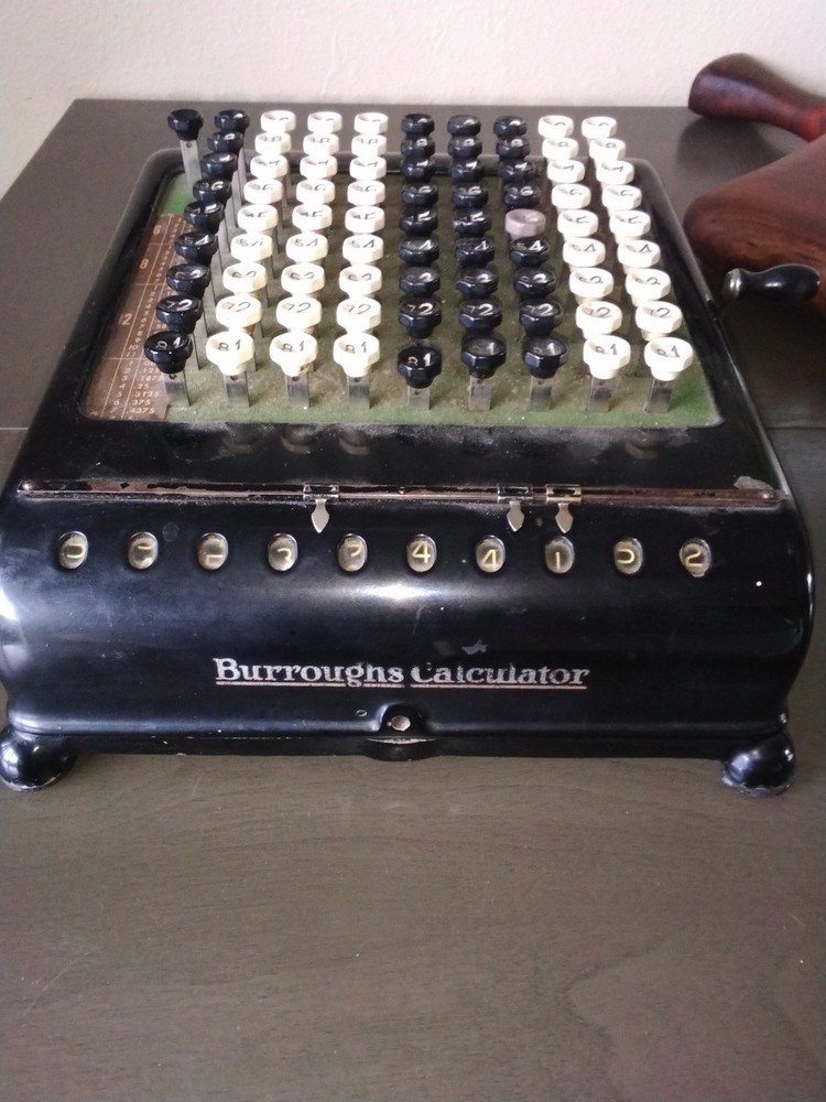 Vintage Burroughs Calculator Adding Machine  Key Driven 1920's  READ