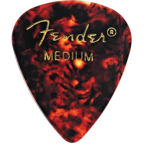 Fender Pick Tortoise Shell 351 Shape Medium 12 From Japan
