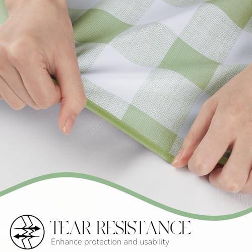 Rectangle Vinyl Tablecloth, 100% Waterproof 54" x 78" (Rectangular) Sage Green