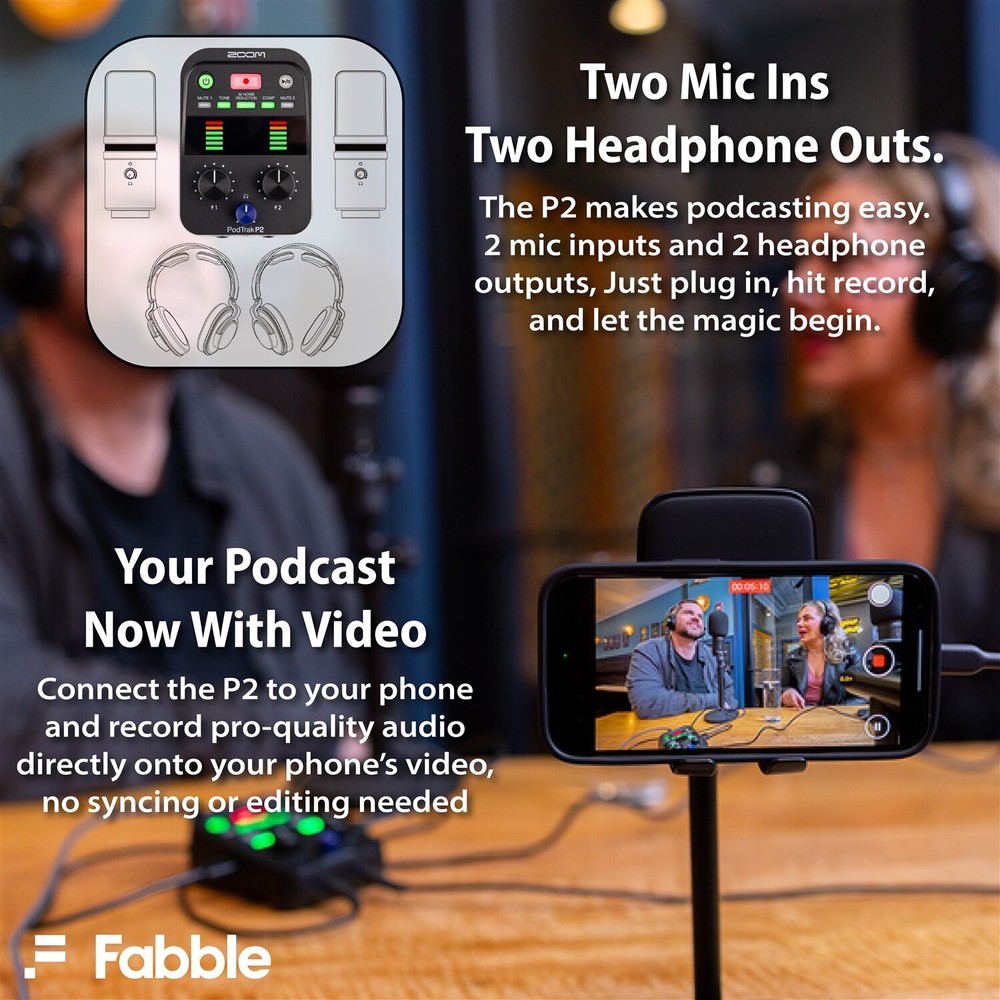 Zoom PodTrak P2 Podcasting Bundle