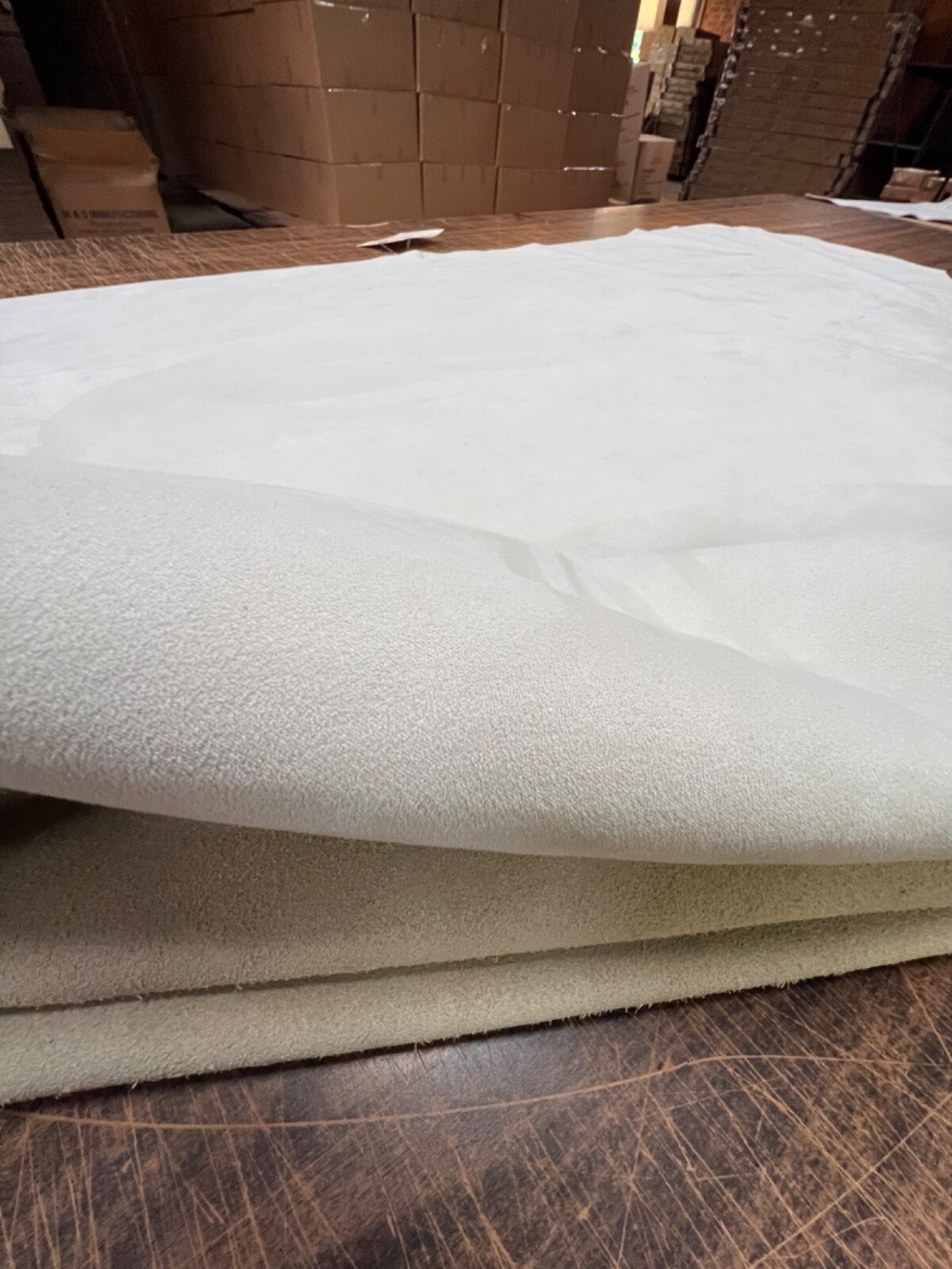 White Suede Leather Hide Upholstery Whole Full Cow Hide ~30 Square Feet