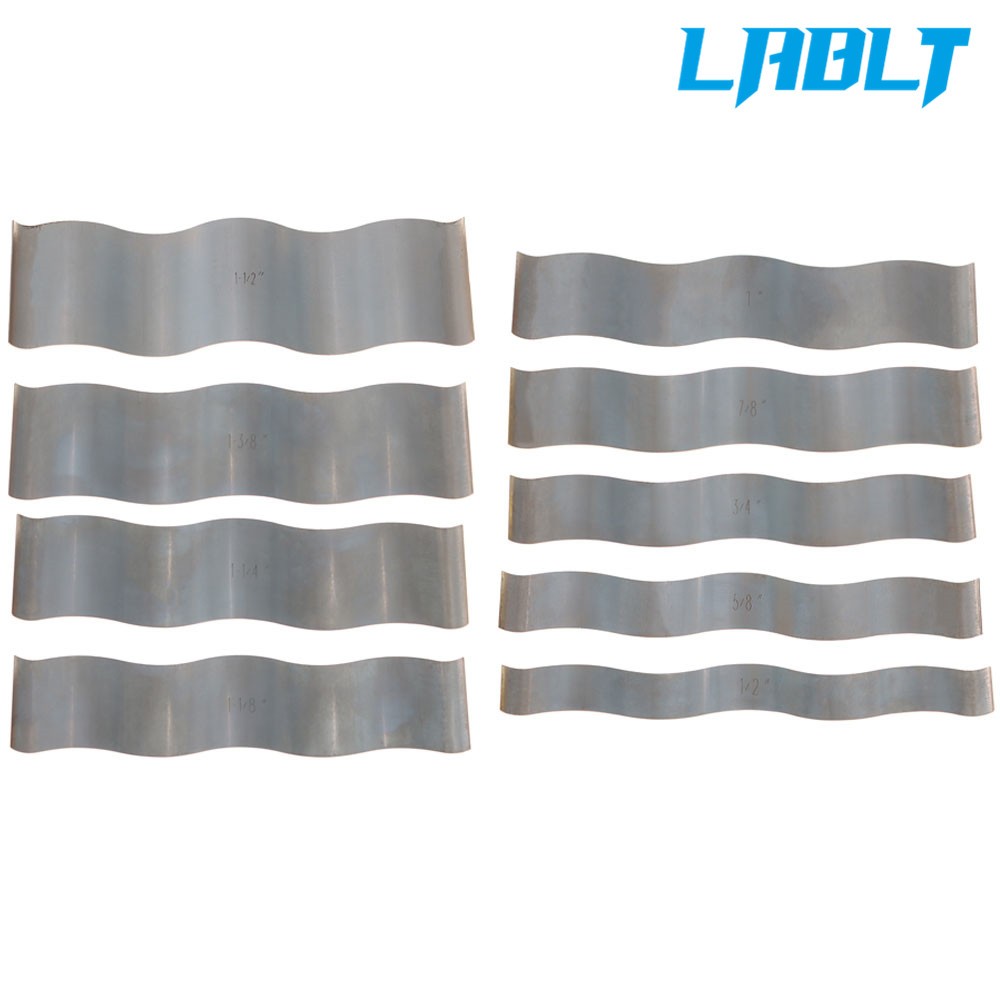 LABLT 9 Pair Precise 1/8" Wavy Steel Parallel Parallels.0002" Hardened 18Pcs Set