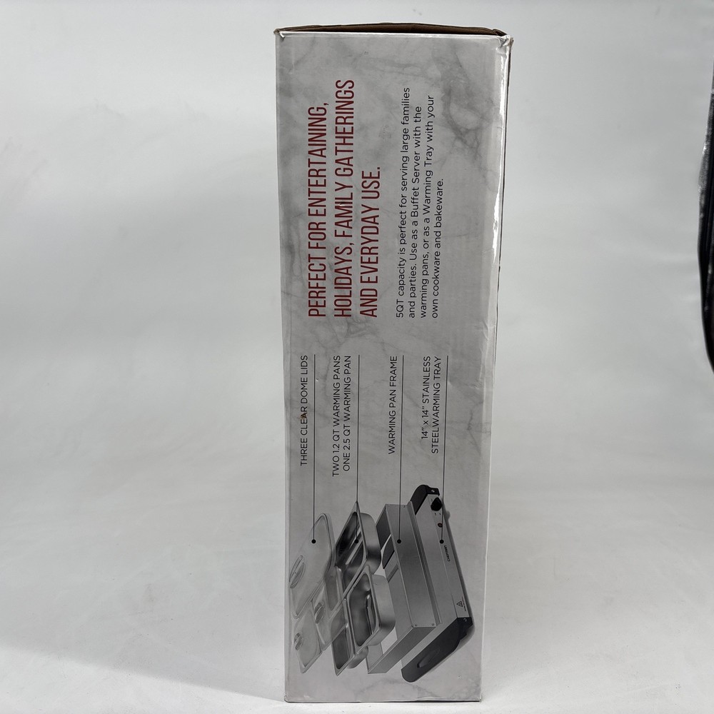 Chefman Electric Buffet Server + Warming Tray (Open Box)