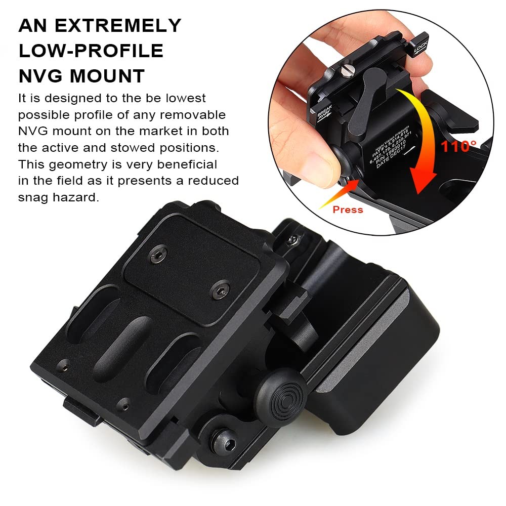 Night Vision Goggles NVG Mount Metal Helmet Mount Fully Modular Interface Sys...