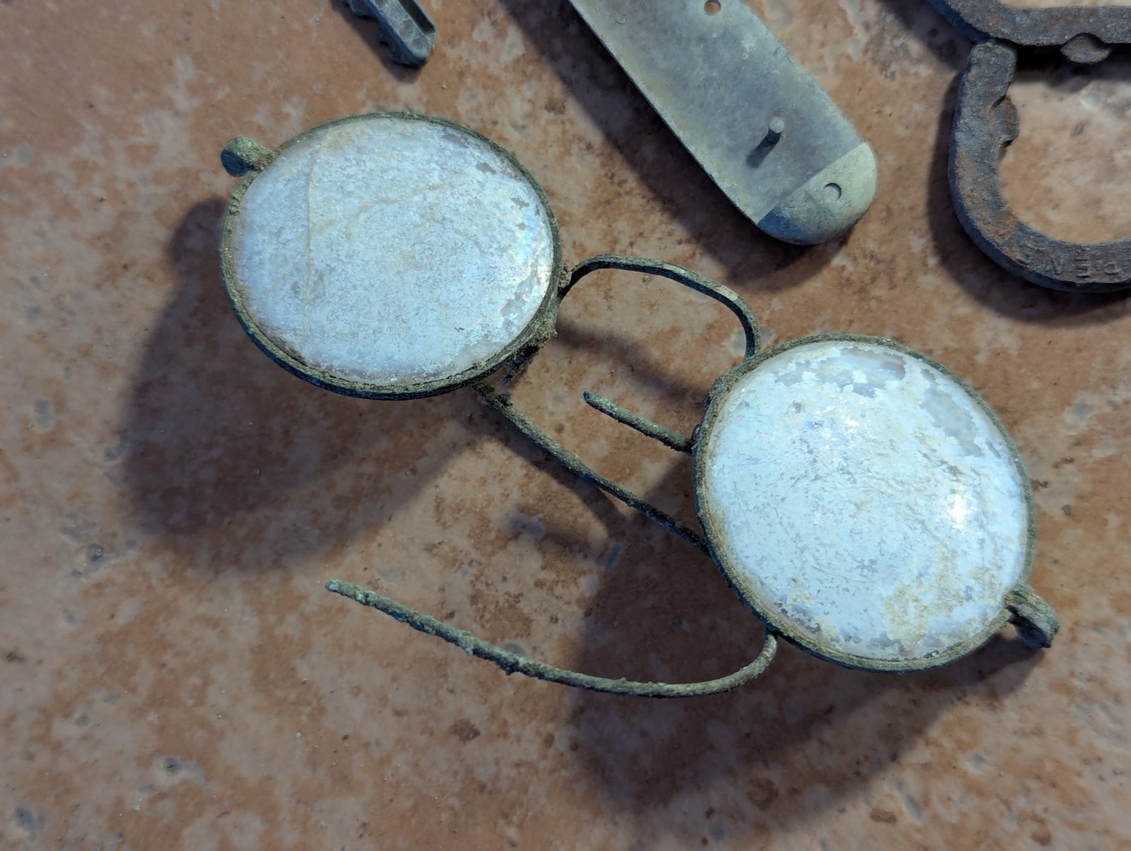 Dug Relics Vintage Iron Door Hardware Buckles Glasses Brass Key Bottle Openers