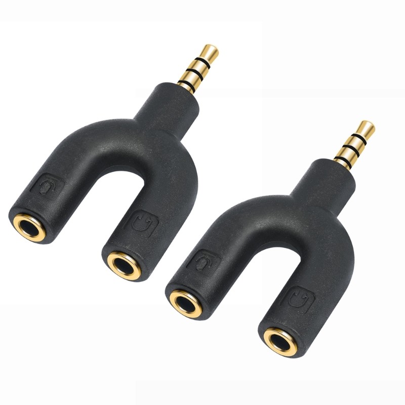 35mm Cable Adapter For Phone Computer 3.5mm TRRS Headphone And Microphone Split