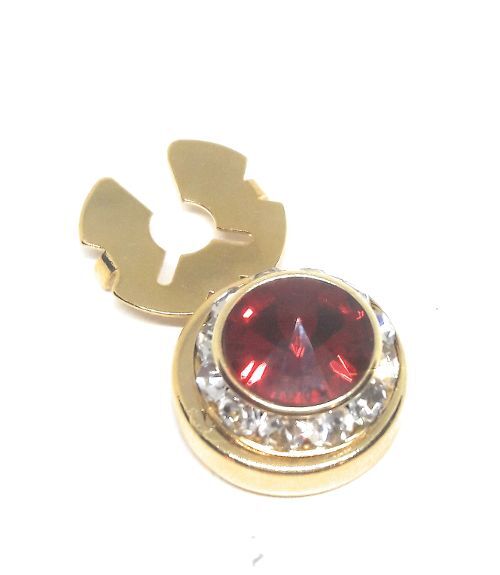 GOLD PLATED CRYSTAL BUTTON COVERS