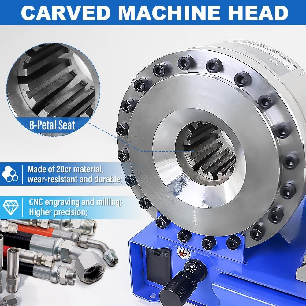 5600KN Hydraulic Hose Crimper Pipe Clamping Machine With 8 Sets Dies 10mm-30mm