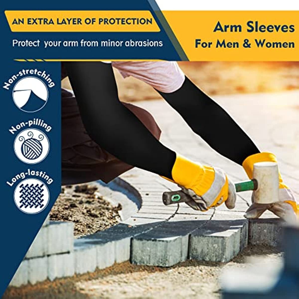 UV Sun Protection Arm Sleeves for Men and Women UPF 50 Sport Cooling Arm Sleeve
