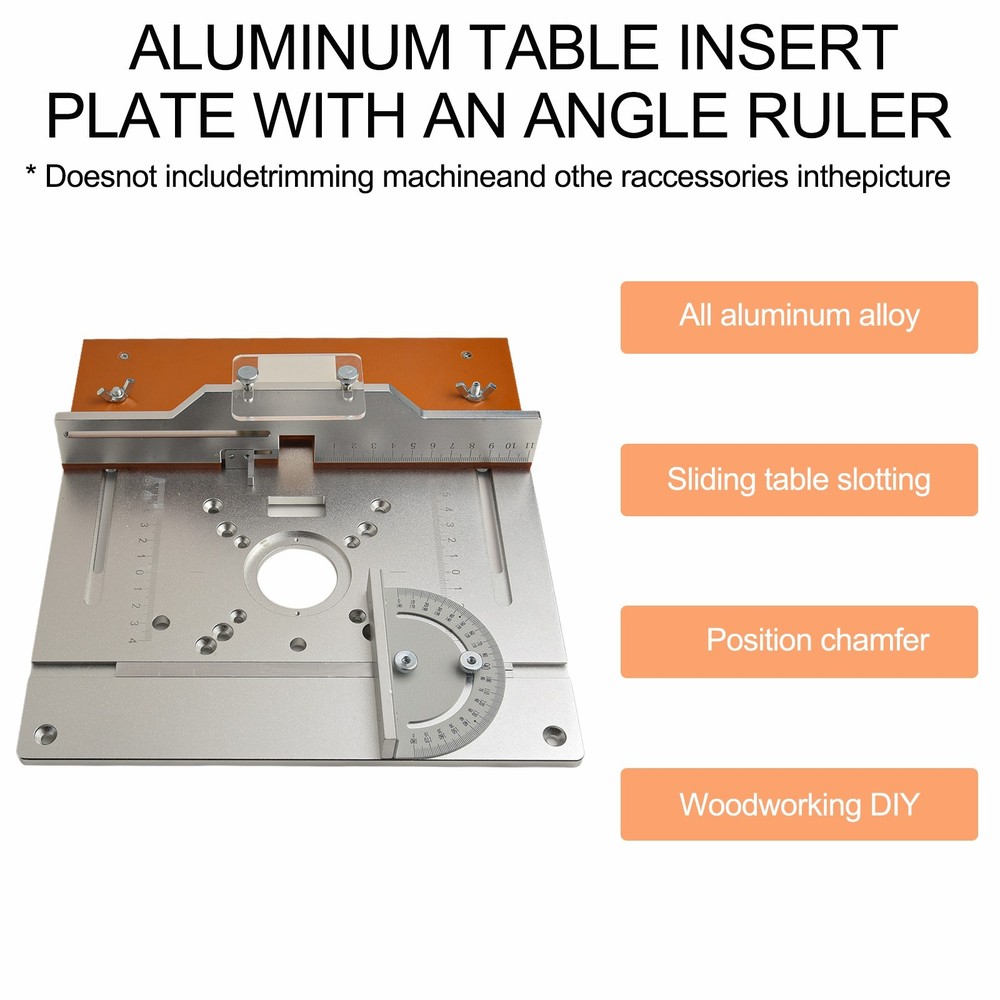 Rust Resistant Aluminium Router Table Insert Plate for Long lasting Performance