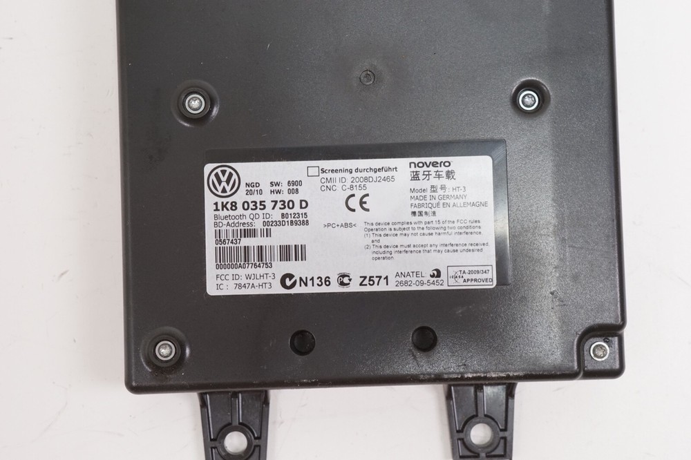 Volkswagen Golf CC Bluetooth Interface Control Module Handsfree OEM 2009 - 2012