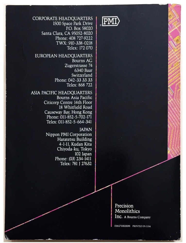 PMI - 1986/1987 Linear and Conversion Products Data Book