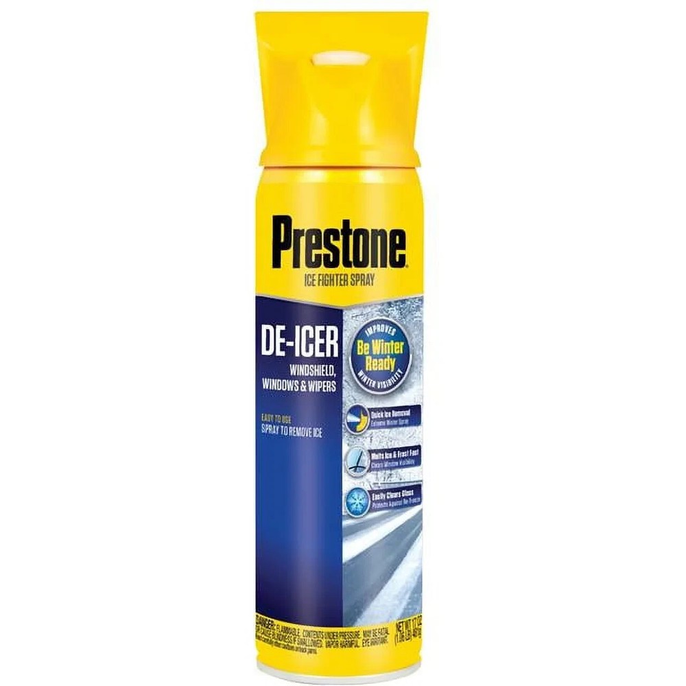 Prestone Windshield De-Icer with Ice Scraper Top, 17 oz
