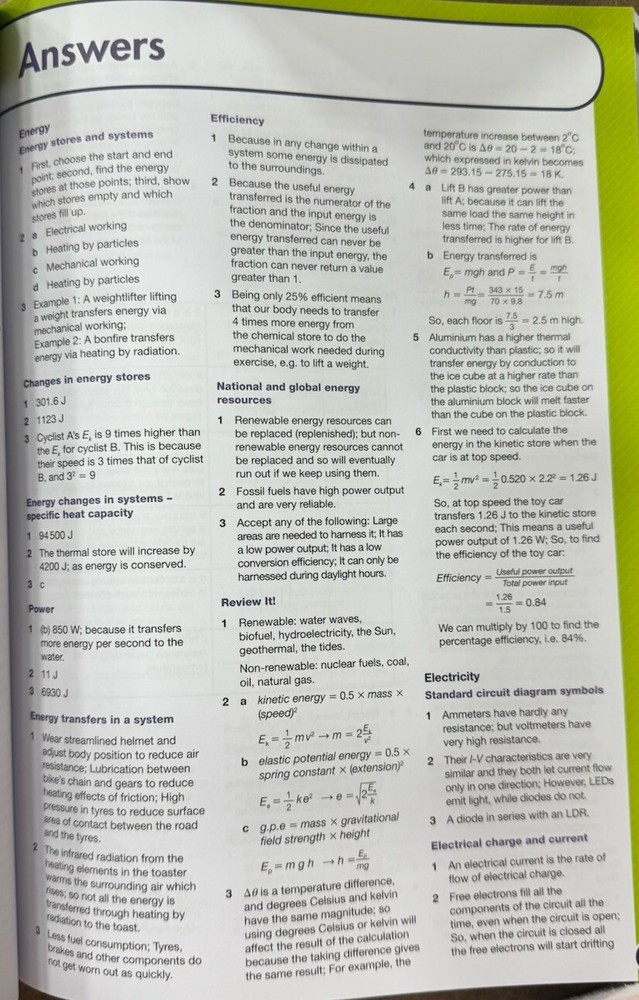 GCSE Scholastic Physics Workbook and StudyGuide