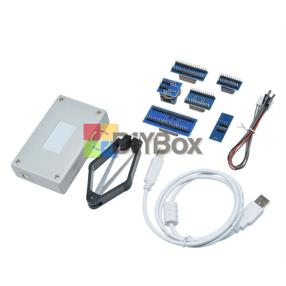 TL866II Plus Programmer USB EPROM BIOS 7 Adapters Socket Extractor for 13000 IC