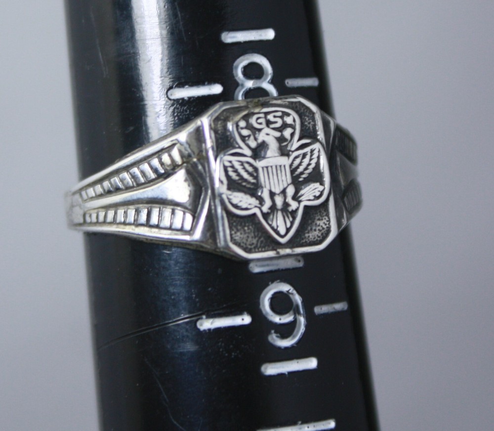 Clark & Coombs GS Eagle Solid Sterling Silver 925 Ring Adjustable