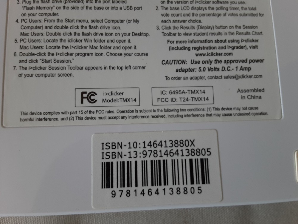 i-Clicker TMX14 Instructor Base Station USB with 32 Response Remotes - UNTESTED