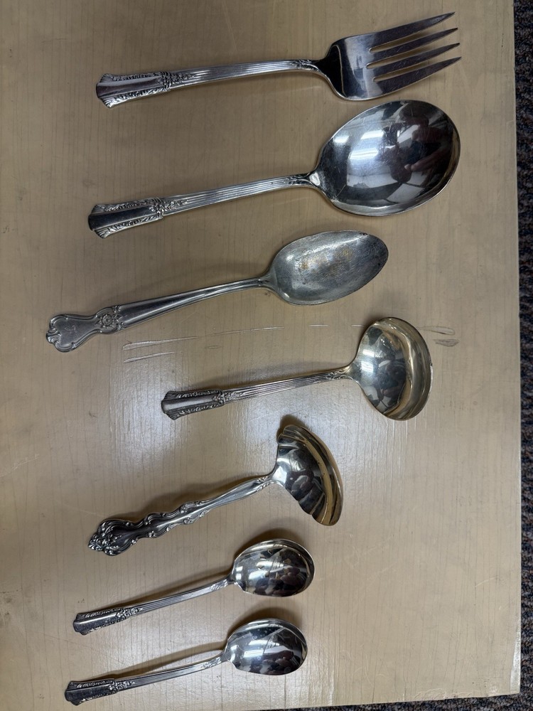 Silver Flatware Set Antique