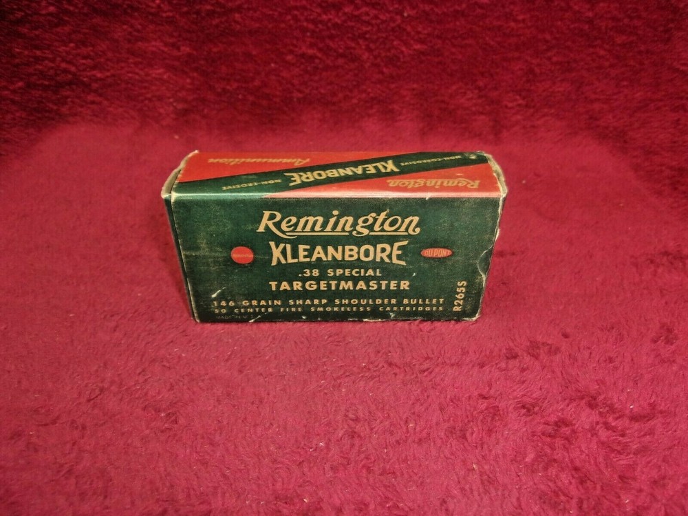 Vintage Remington Kleanbore, .38 Special Targetmaster Cal..  Ammo Box, (EMPTY)