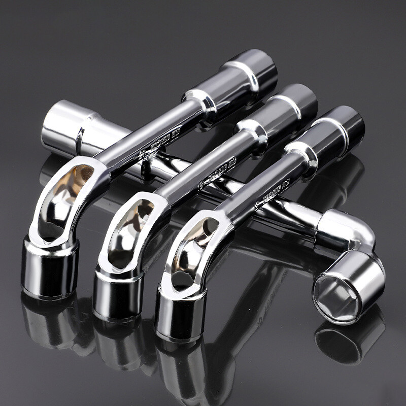 L Shaped Angled Open Hex 6 point Socket Wrench Repair Tool Hex Spanner 6~24mm