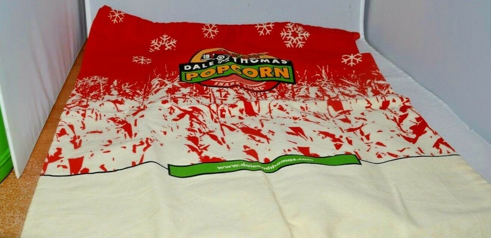 Large Dale & Thomas Canvas Popcorn Drawstring Bag 17-1/4" x 22-3/4" Drawstring
