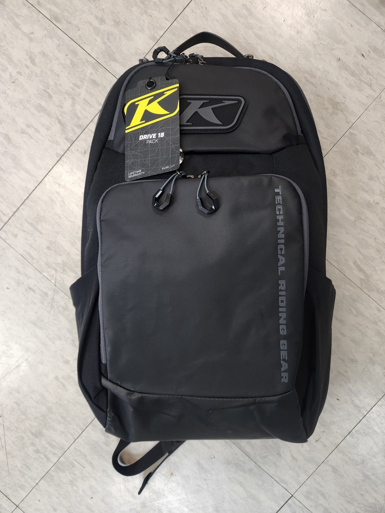 KLIM DRIVE 18 PACK BACKPACK - Black / Asphalt - NEW