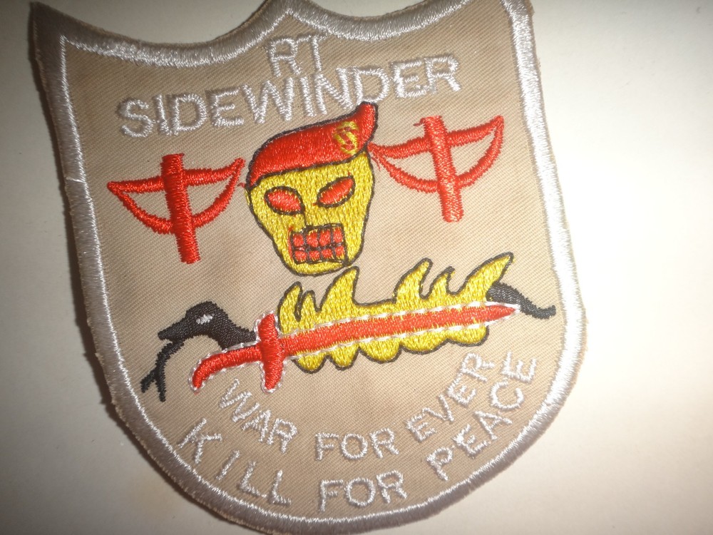 Vietnam War US 5th SFG RT SIDEWINDER War Forever Kill For Peace Patch