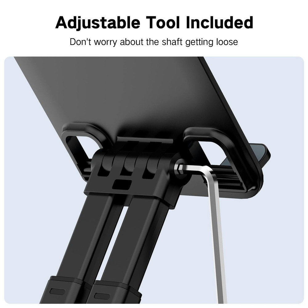 Adjustable Tablet Stand for Desk, Foldable Holder for 416" Devices