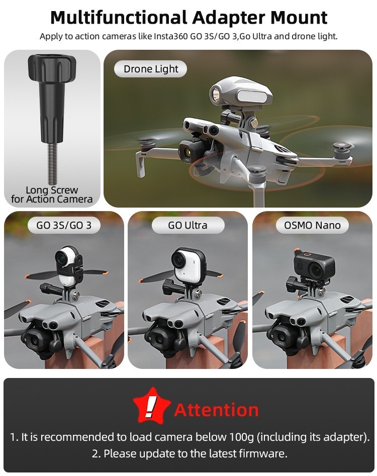 Action Camera Mounting Bracket for DJI Mini 5 Pro
