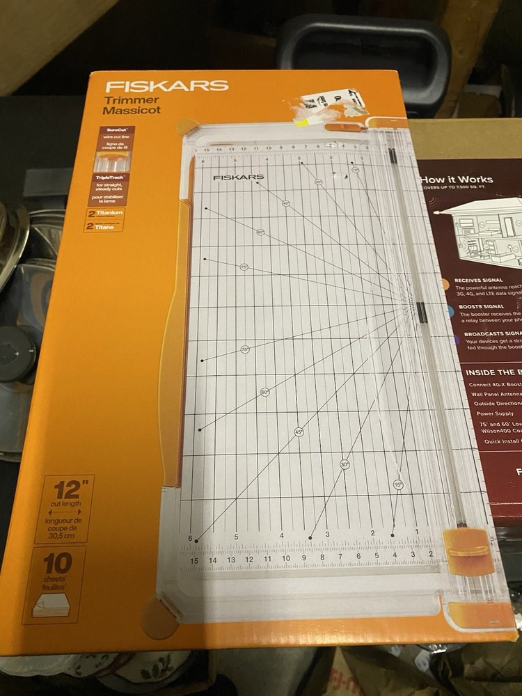 Fiskars Precision Rotary Paper Trimmer w/12” Cuts! 6 Sheets.