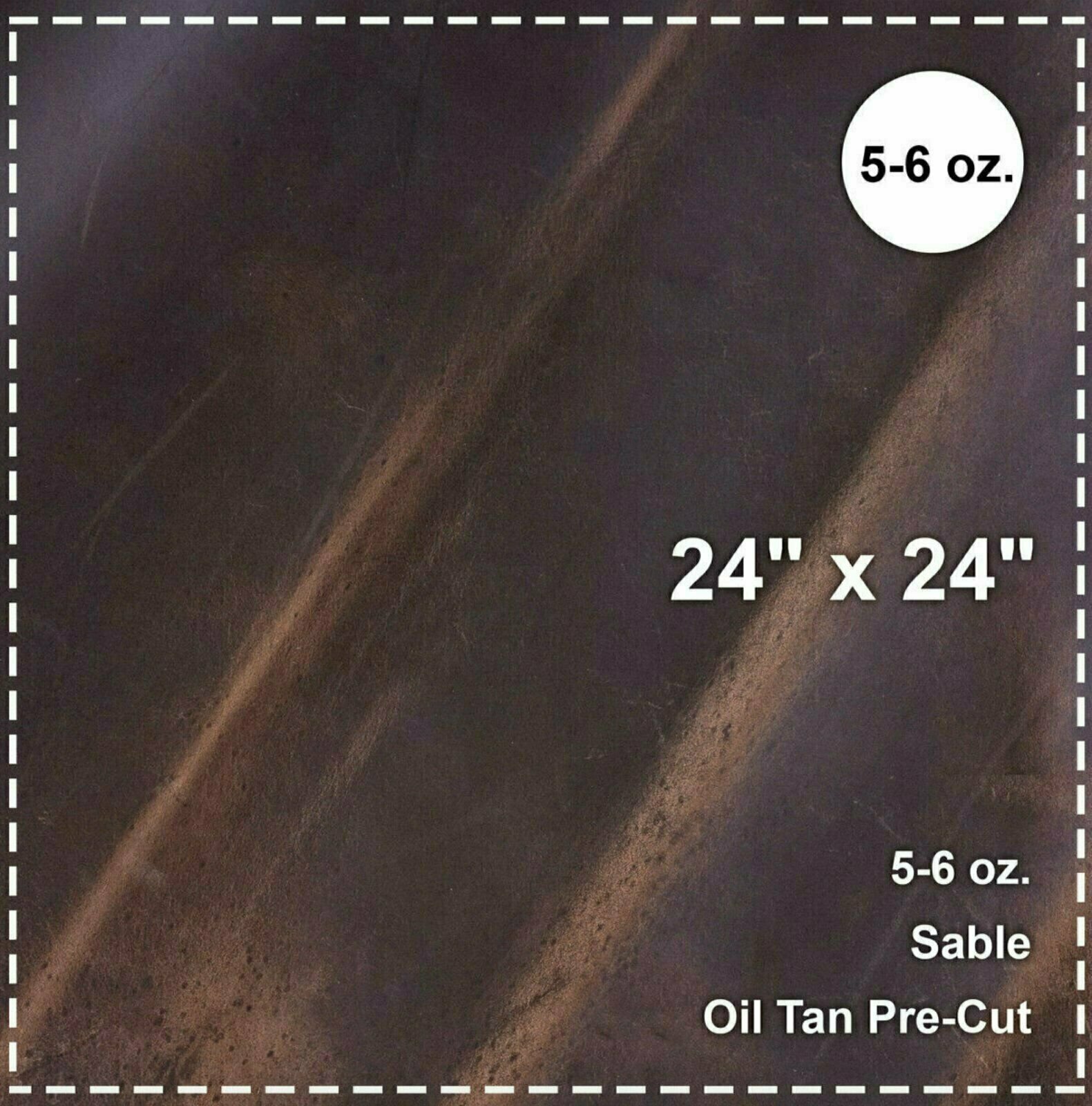 ELW Sable Brown Oil Tan Cowhide Full Grain Leather Pre-Cuts 6" to 48" 5/6 Oz