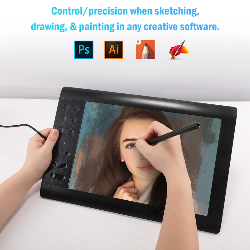 Animation Digital Graphics Drawing Tablet 12 Hot Keys for Windows/Mac/Android