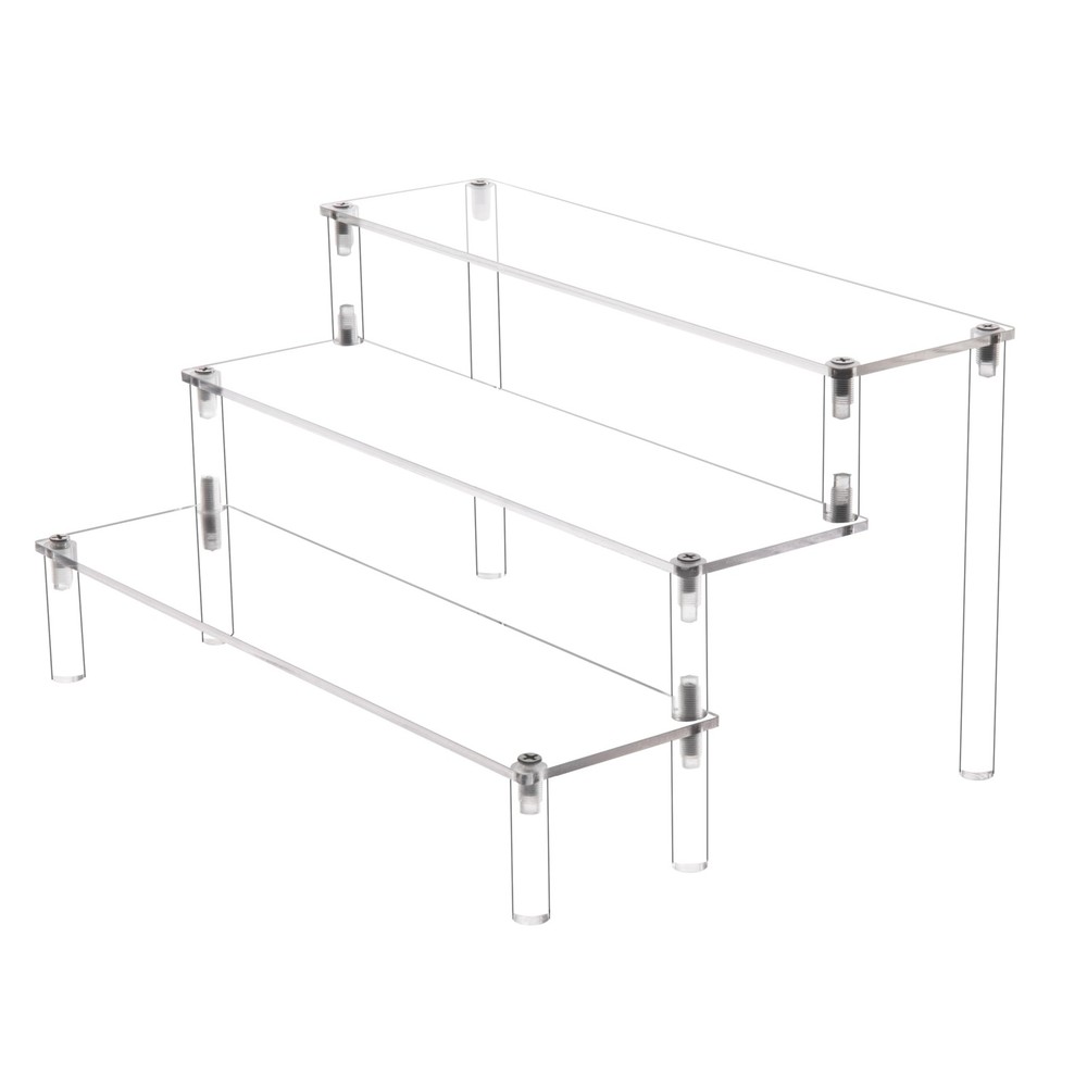 IHOMECOOKER 3 Steps Clear Acrylic Display Riser Cupcake Stand Display for