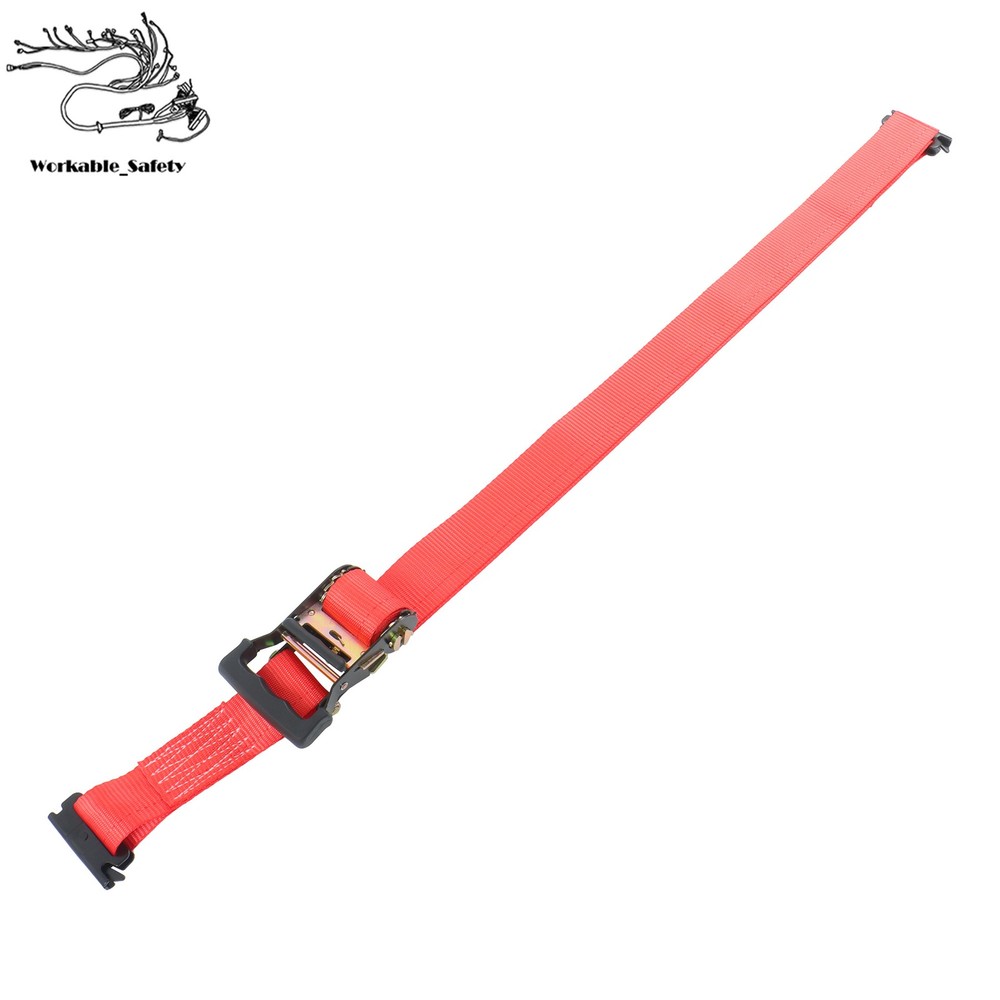 Red E Track Wheel Chock 8ft Red Ratchet Straps Kit For Cargo Securement For UTV