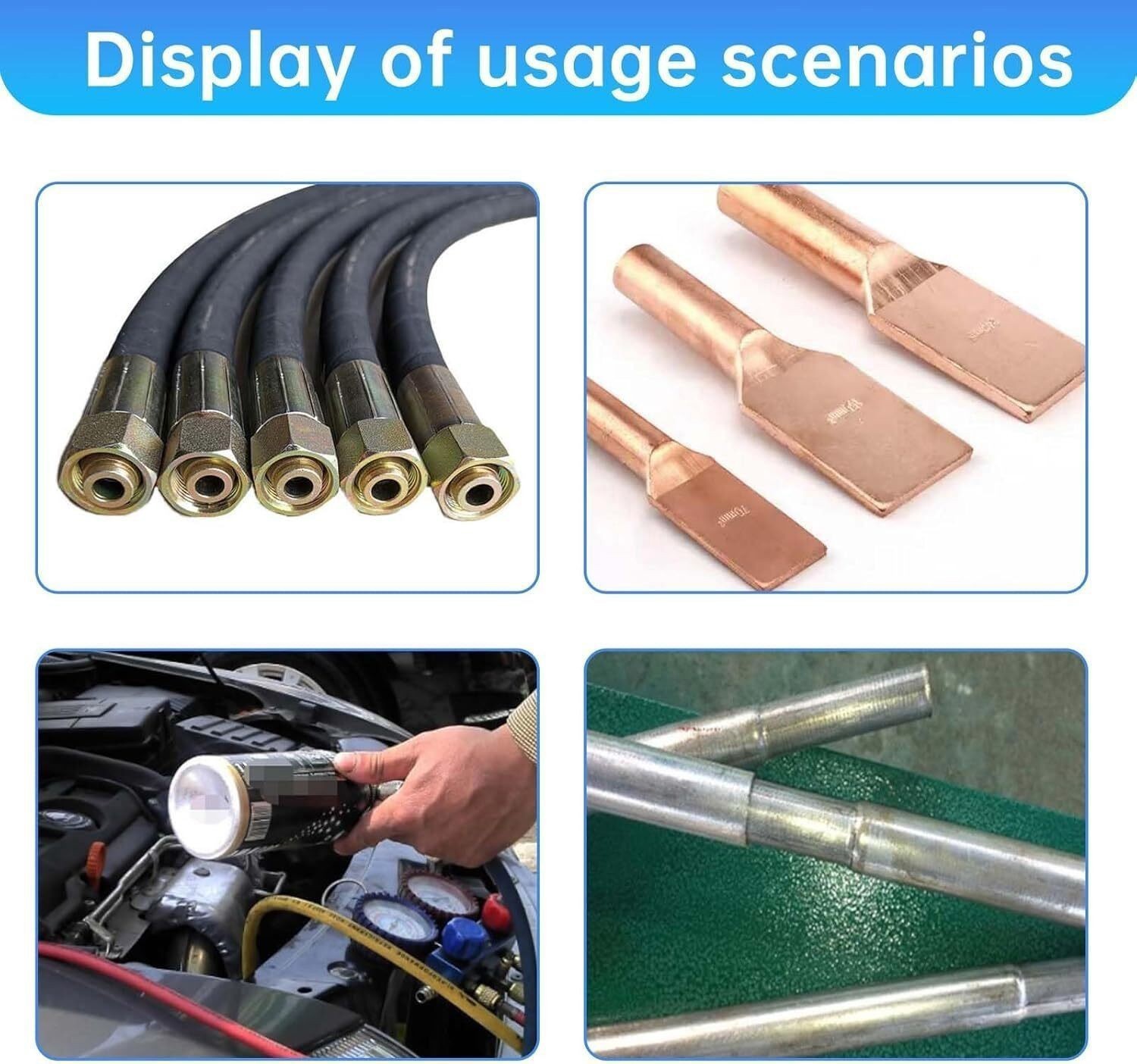 New 5600KN Hydraulic Hose Crimper Pipe Clamping Machine w/ 8 Sets Dies 10mm-30m