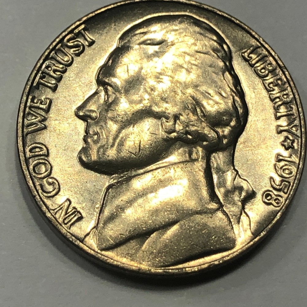 1958- Jefferson 5 cent - Uncirculated