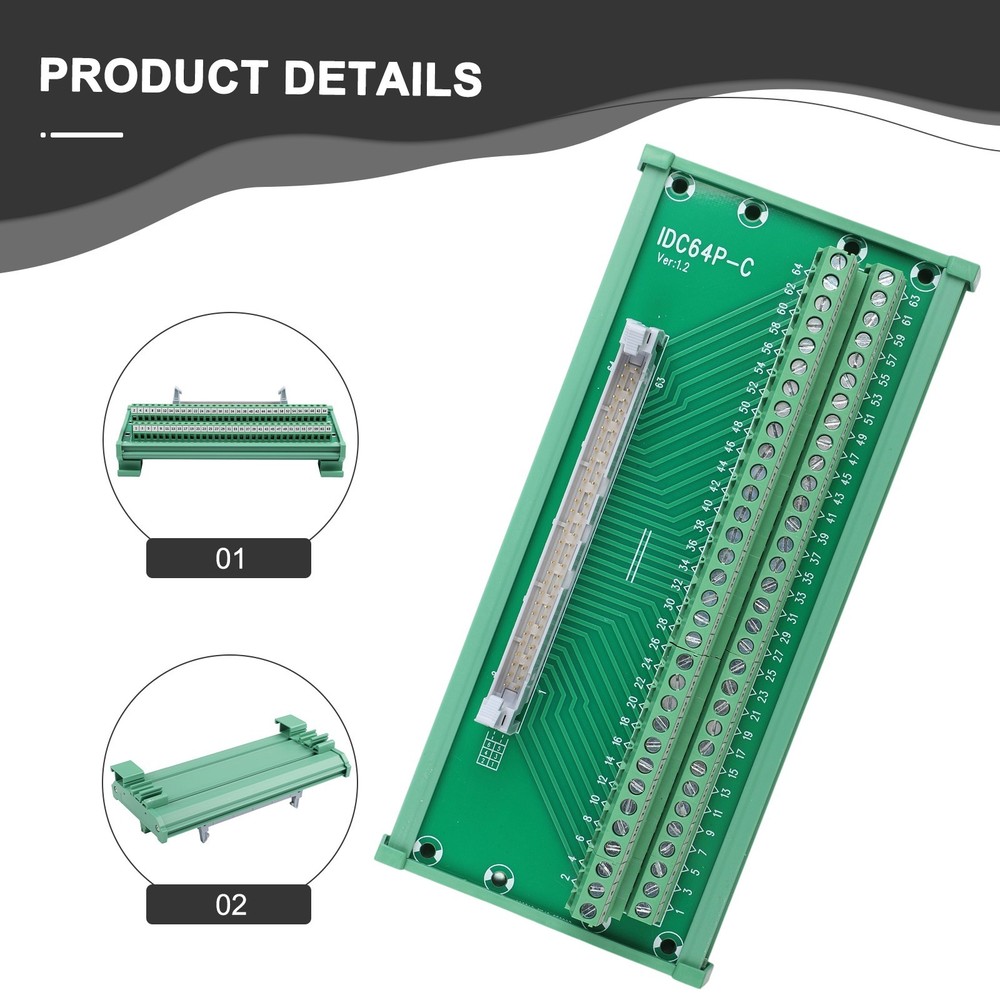 64 Pin IDC64P C Type Connector Terminal Block with Shell for Control Devices