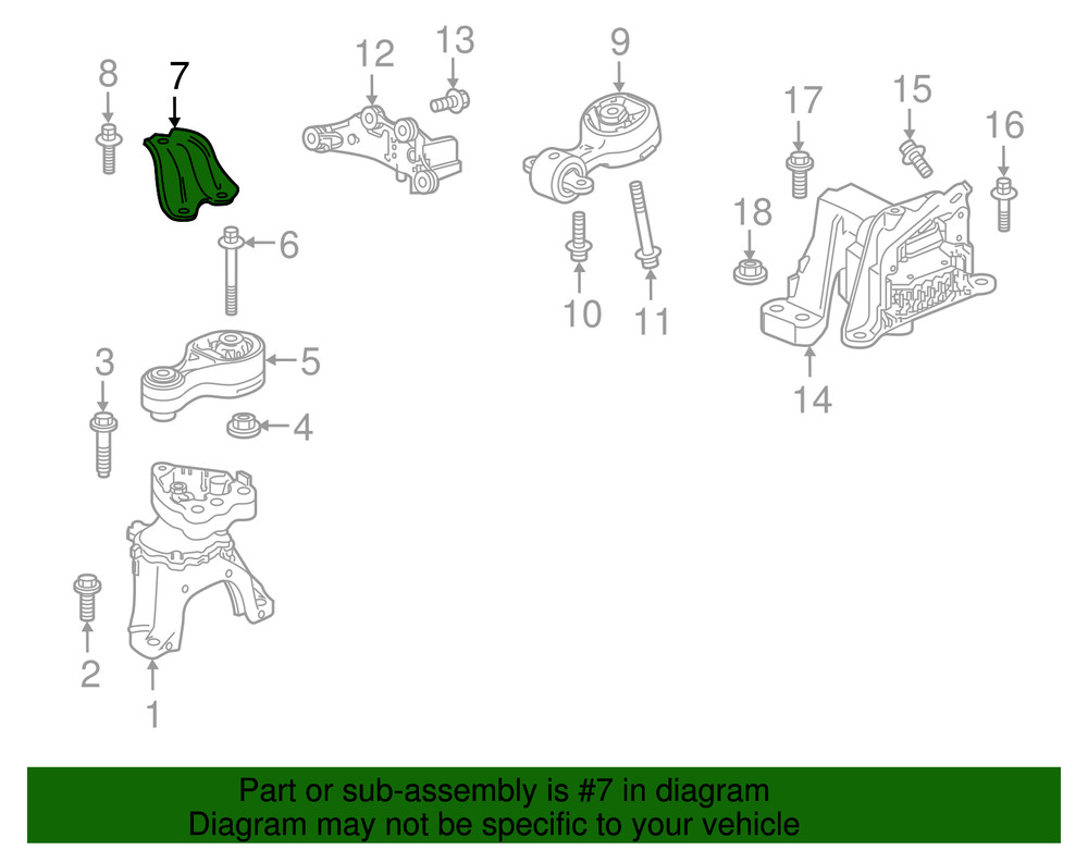 Genuine Honda Engine Mount Bracket 50885-TVA-A00