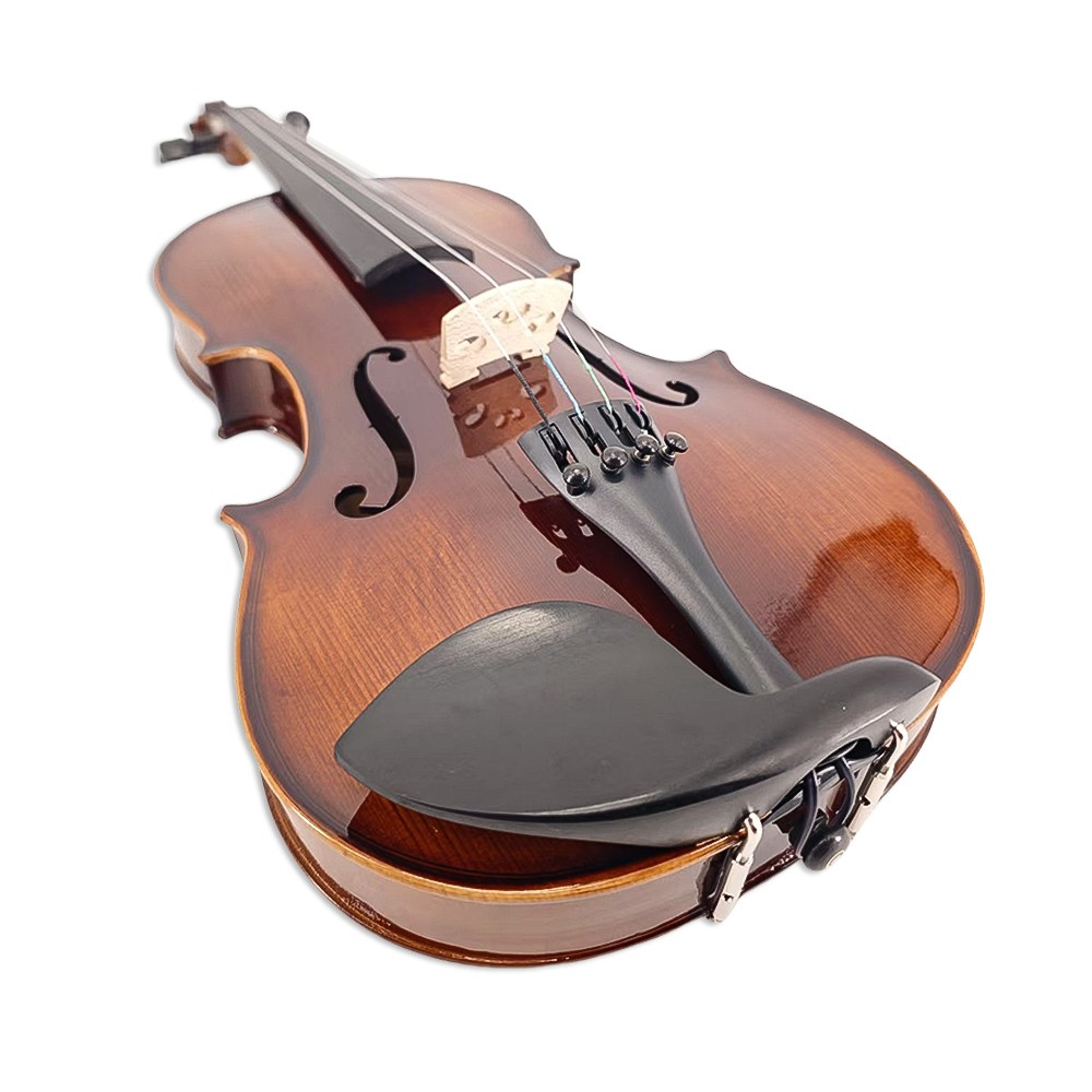 1/2 Size Violin Kits 4 String Ebony Flame Maple Spruce Wood for Beginning