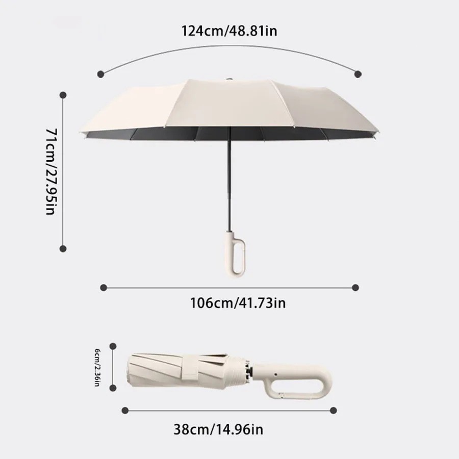 20 Bones Windproof Strong 105CM Reinforced Automatic Folding Umbrella