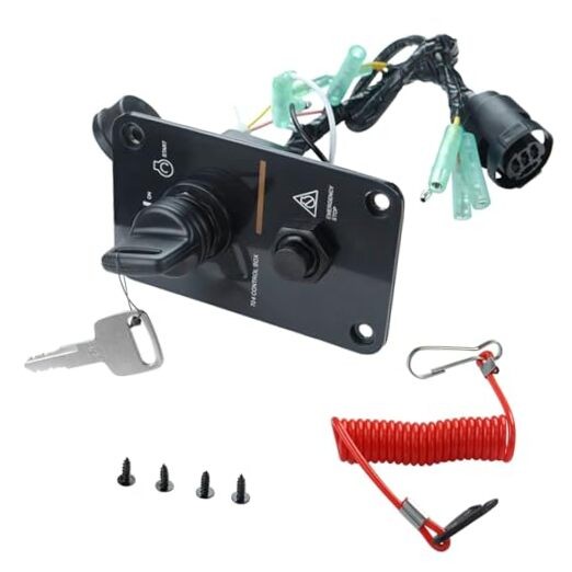 12V Main Switch Panel Single Engine Key Switch Panel Assembly Compatible with