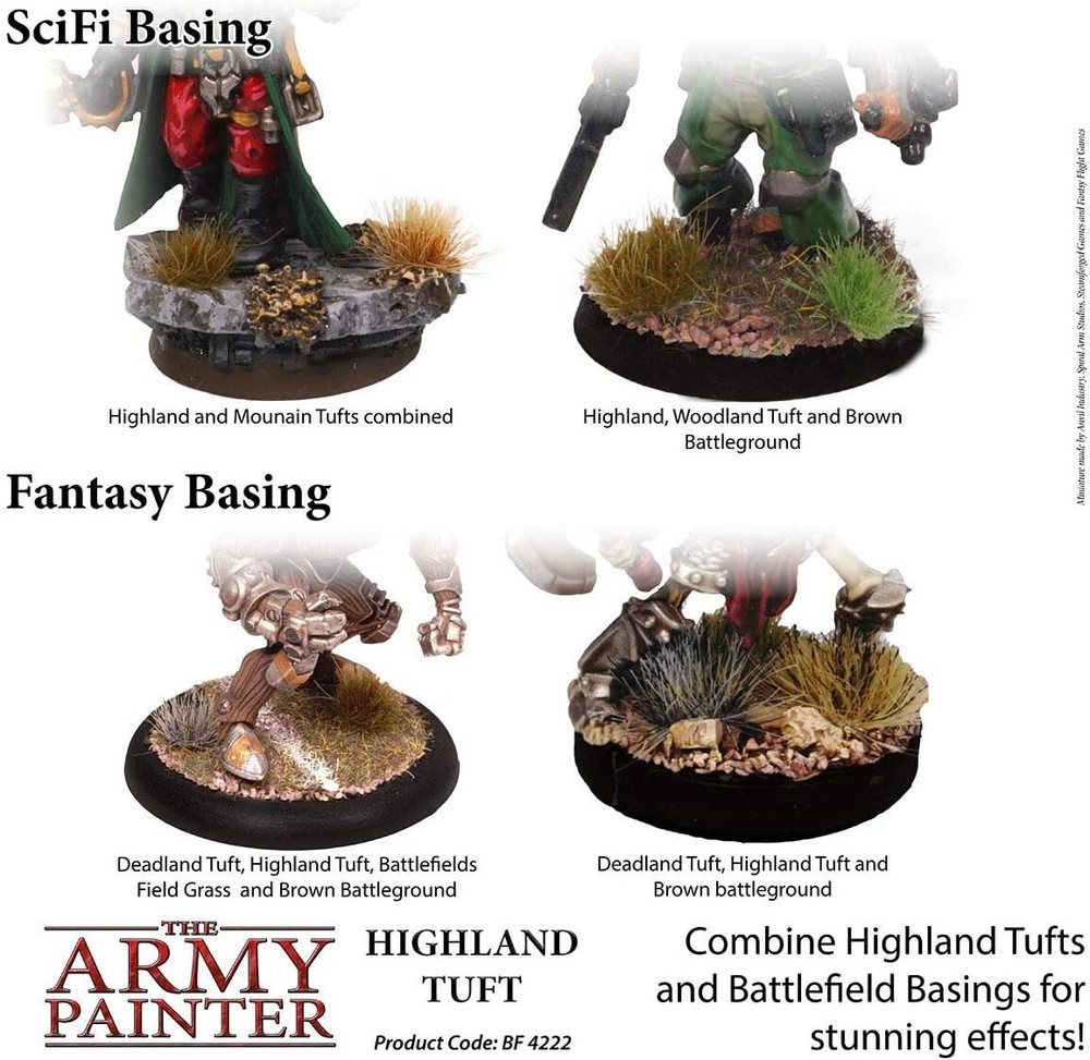 Army Painter Highland Tuft (x77 - 3 Sizes) Miniature Basing Landscape Modeling