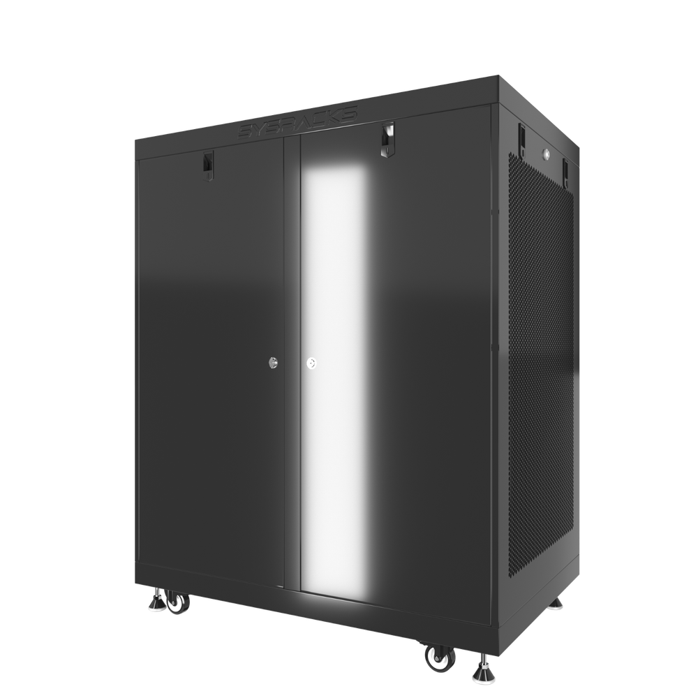 18U Server Rack Cabinet Premium Network Enclosure 35" Depth Data Cabinet wheels