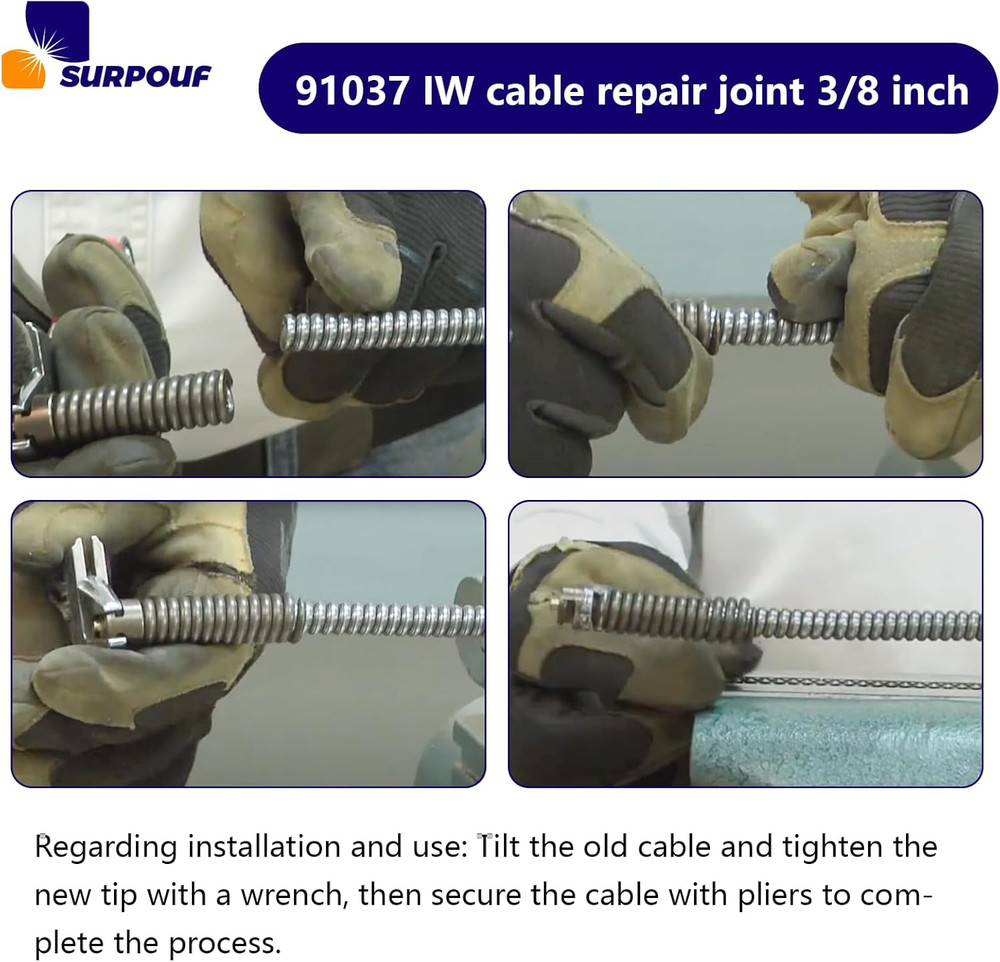 Drain Cable Repair Coupling 3/8" Compatible Replacement