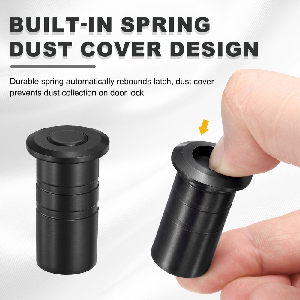 0.79" Door Latch Dust Protector, Dust-Proof Sliding Lock Insert, Silver