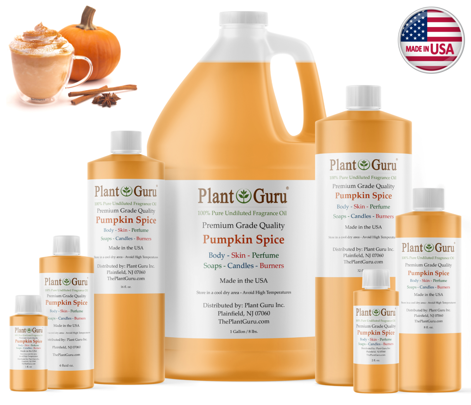 Pumpkin Spice Fragrance Oil For Candle, Soap Making, Diffuser and Burners